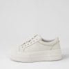 Shoes DJANGO & JULIETTE | Agot White Leather Stitch Sneakers