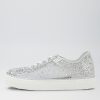 Shoes DJANGO & JULIETTE | Flip Silver Shimmer Leather Mesh Sneakers