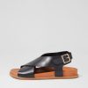 Shoes ZIERA | Hanako W Black Tan Leather Sandals