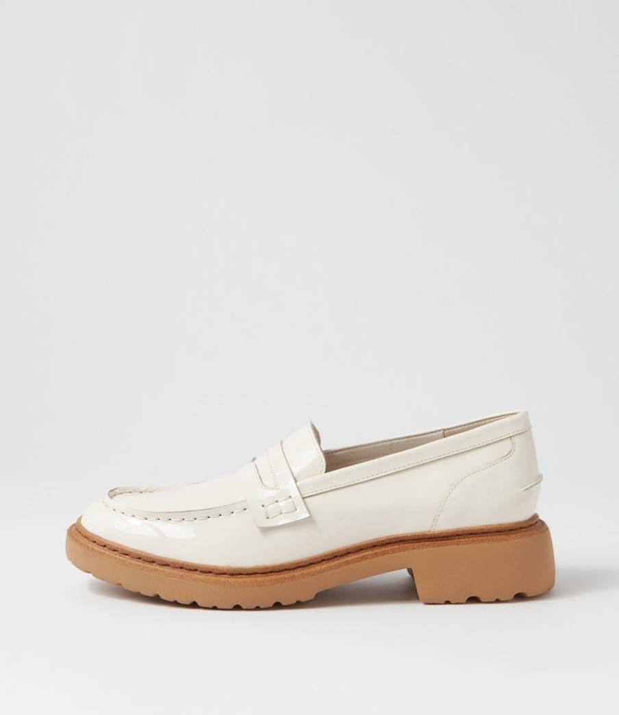 Shoes DJANGO & JULIETTE | Benicio Ivory Patent Leather Loafers