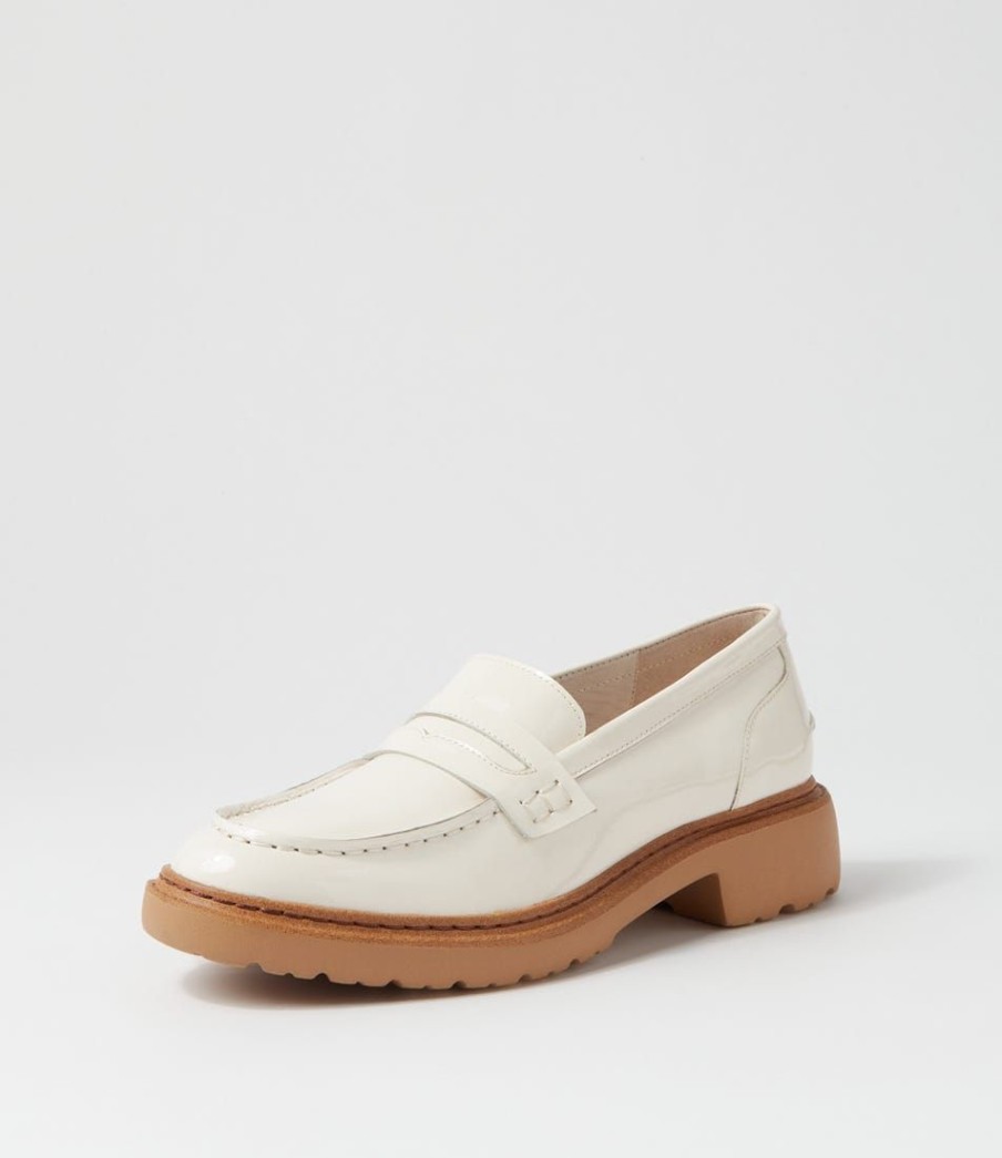 Shoes DJANGO & JULIETTE | Benicio Ivory Patent Leather Loafers