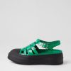 Shoes DJANGO & JULIETTE | Askery Emerald Black Patent Leather Sneakers