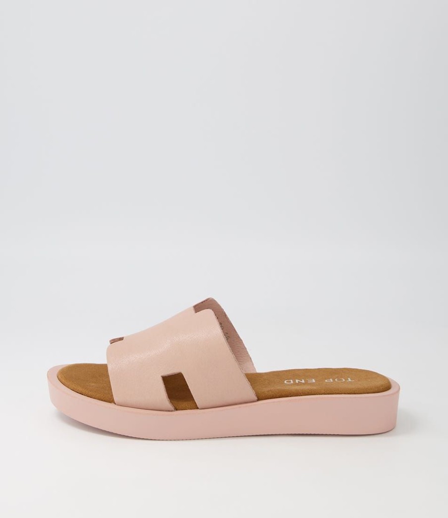 Shoes TOP END | Fando Rose Leather Slides