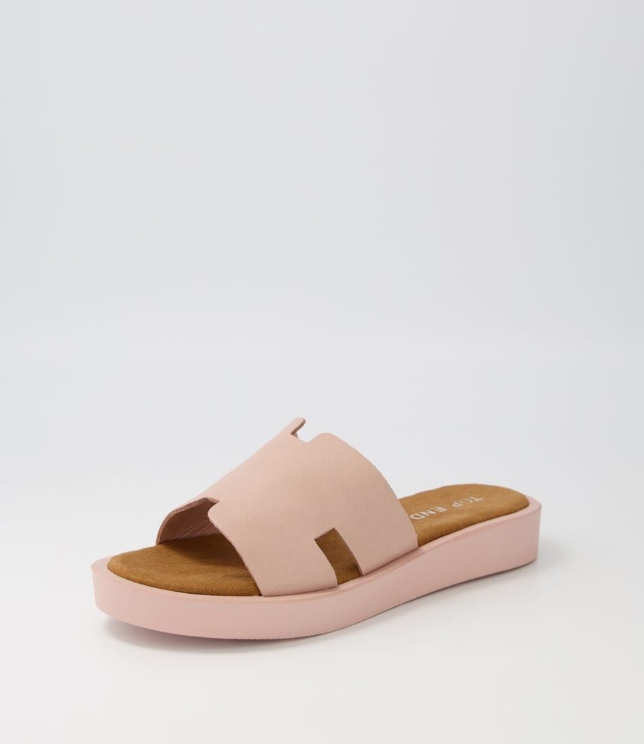 Shoes TOP END | Fando Rose Leather Slides