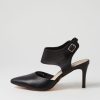 Shoes TOP END | Barlina Black Leather Heels