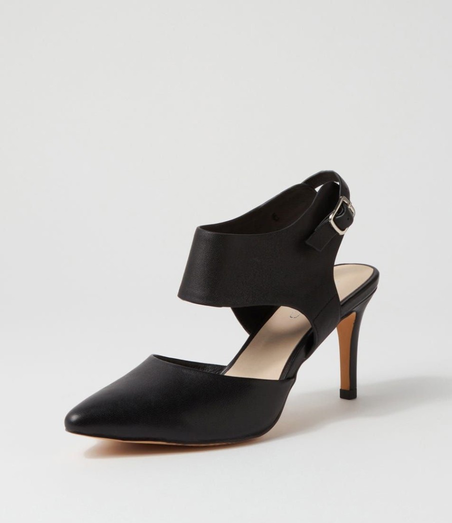 Shoes TOP END | Barlina Black Leather Heels