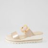 Shoes DJANGO & JULIETTE | Wabigail Pl Rose Gold Dusty Pink Leather Slides