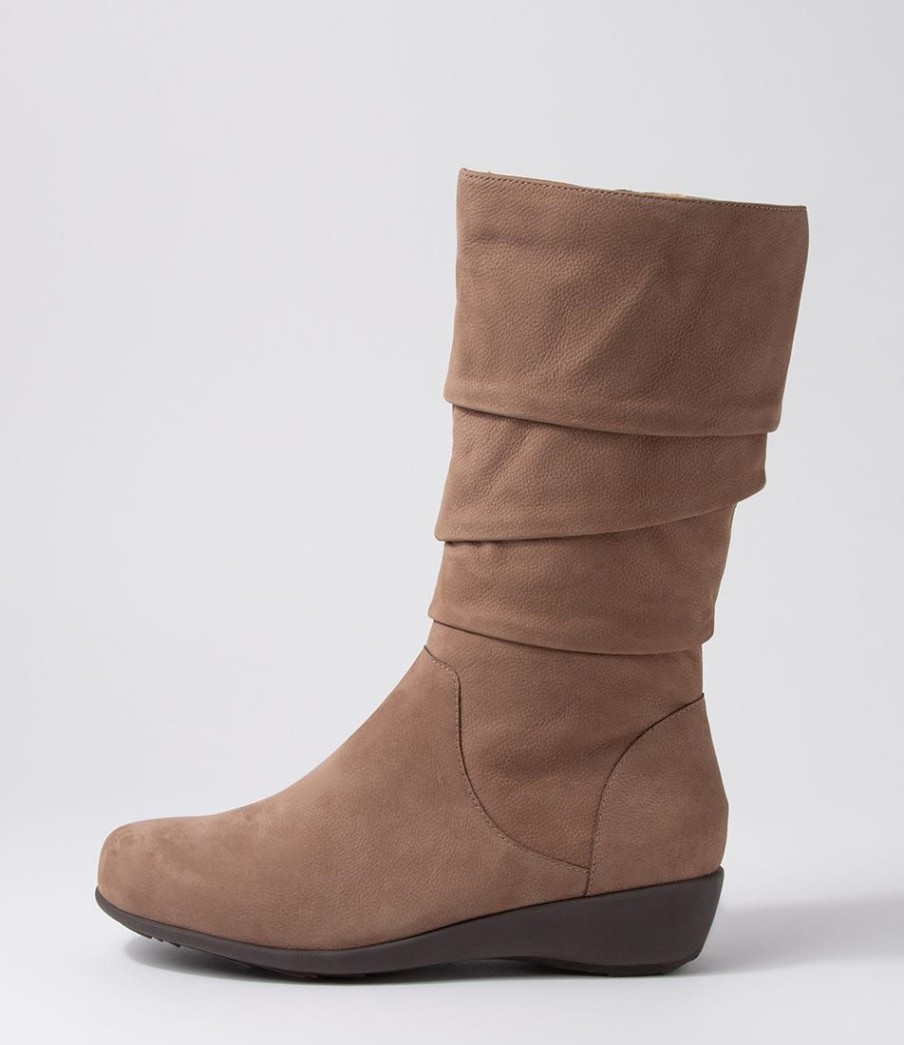 Shoes ZIERA | Seattle Xf Taupe Tumble Nubuck Calf Boots