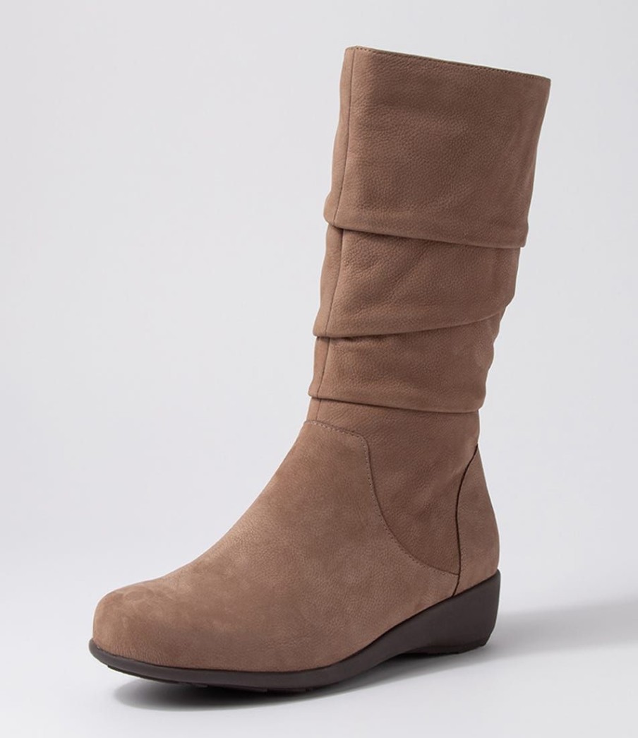 Shoes ZIERA | Seattle Xf Taupe Tumble Nubuck Calf Boots