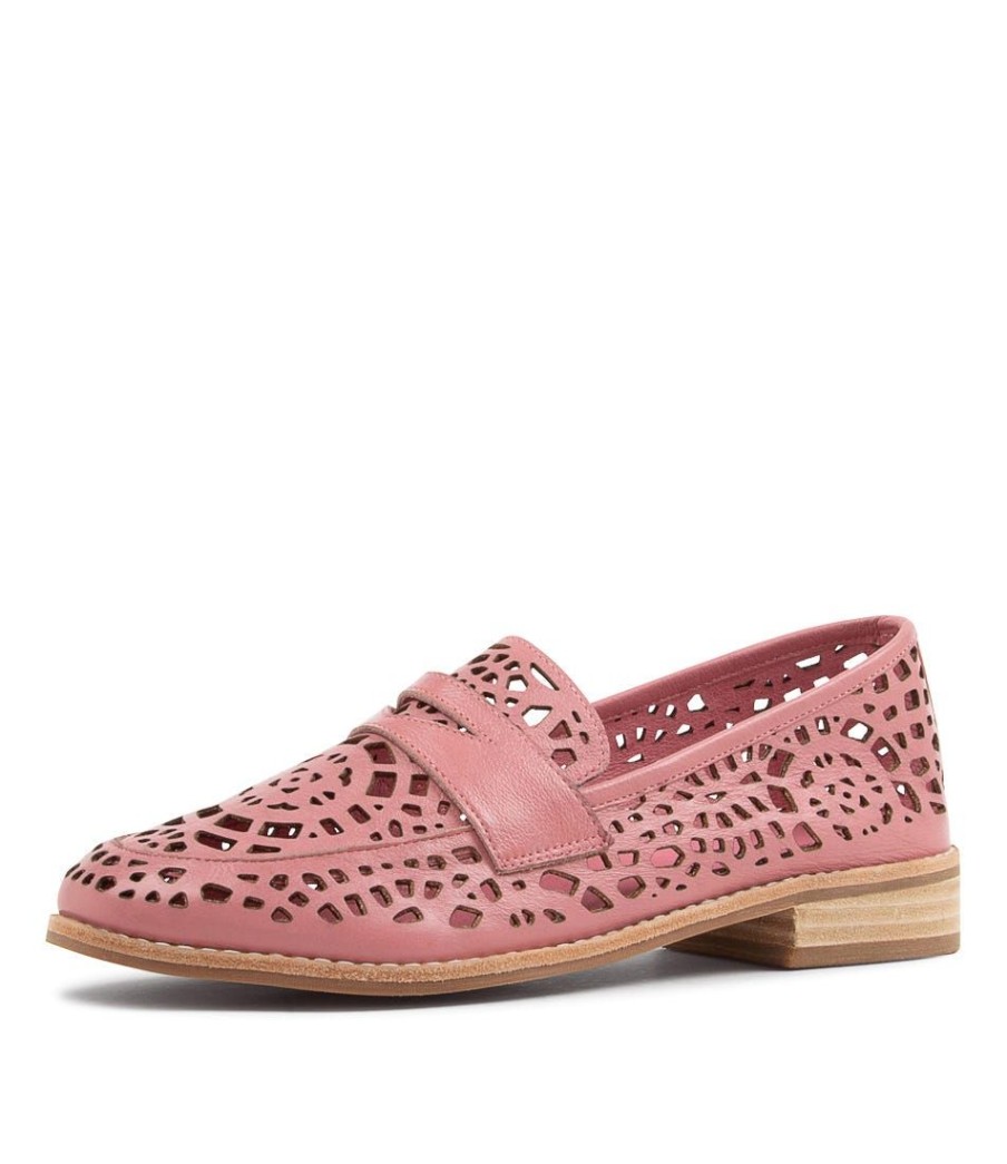 Shoes DJANGO & JULIETTE | Addah Pretty Pink Leather Loafers