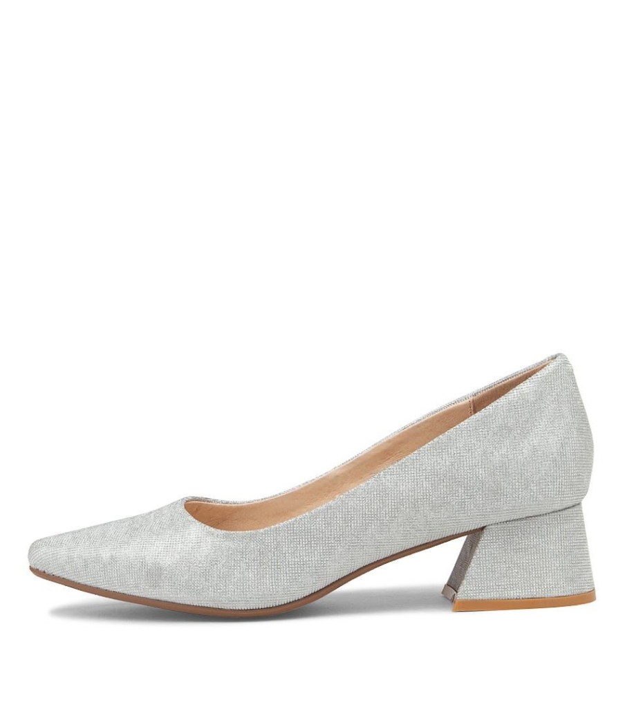 Shoes DIANA FERRARI | Wanita Silver Metallic Suede Heels