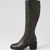 Shoes MOLLINI | Balt Black Leather Knee High Boots