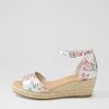 Shoes DJANGO & JULIETTE | Skip Silver Fuchsia Leather Espadrilles