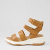 Shoes DJANGO & JULIETTE | Ommo Dark Tan White Leather Sandals