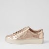 Shoes DJANGO & JULIETTE | Laila Champagne Shine Champ Leather Sneakers