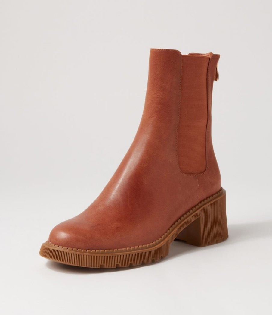 Shoes DJANGO & JULIETTE | Zozo Cognac Leather Chelsea Boots