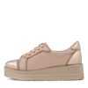 Shoes TOP END | Sausy Pale Rose Gold Rose Leather Sneakers