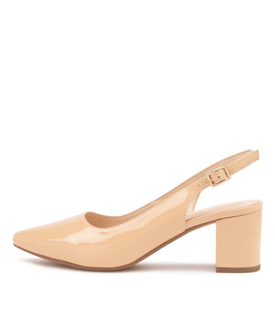 Shoes DIANA FERRARI | Lucine Nude Patent Leather Heeled Shoes