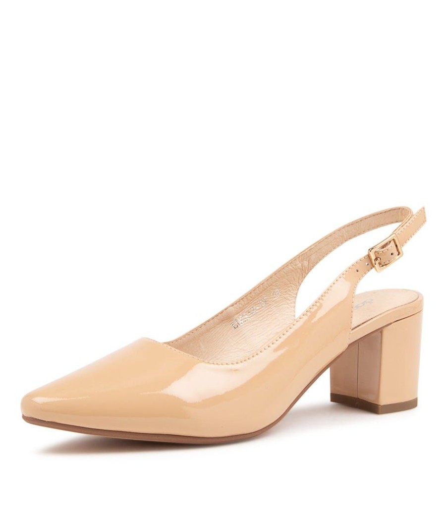 Shoes DIANA FERRARI | Lucine Nude Patent Leather Heeled Shoes