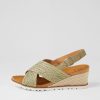 Shoes ZIERA | Kaeme W Khaki Weave Leather Sandals