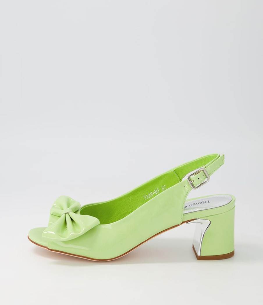 Shoes DJANGO & JULIETTE | Jaav Lime Patent Leather Sandals