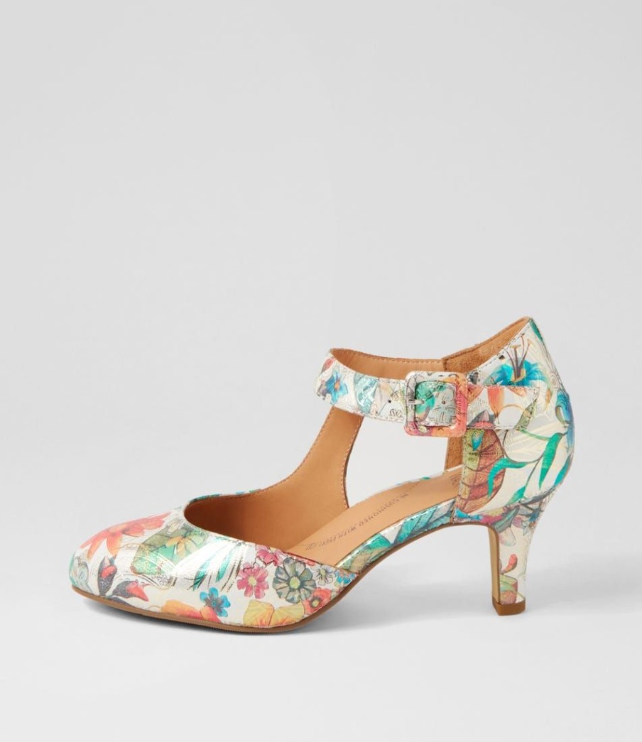 Shoes ZIERA | Timon Xw Spring Garden Leather Heels