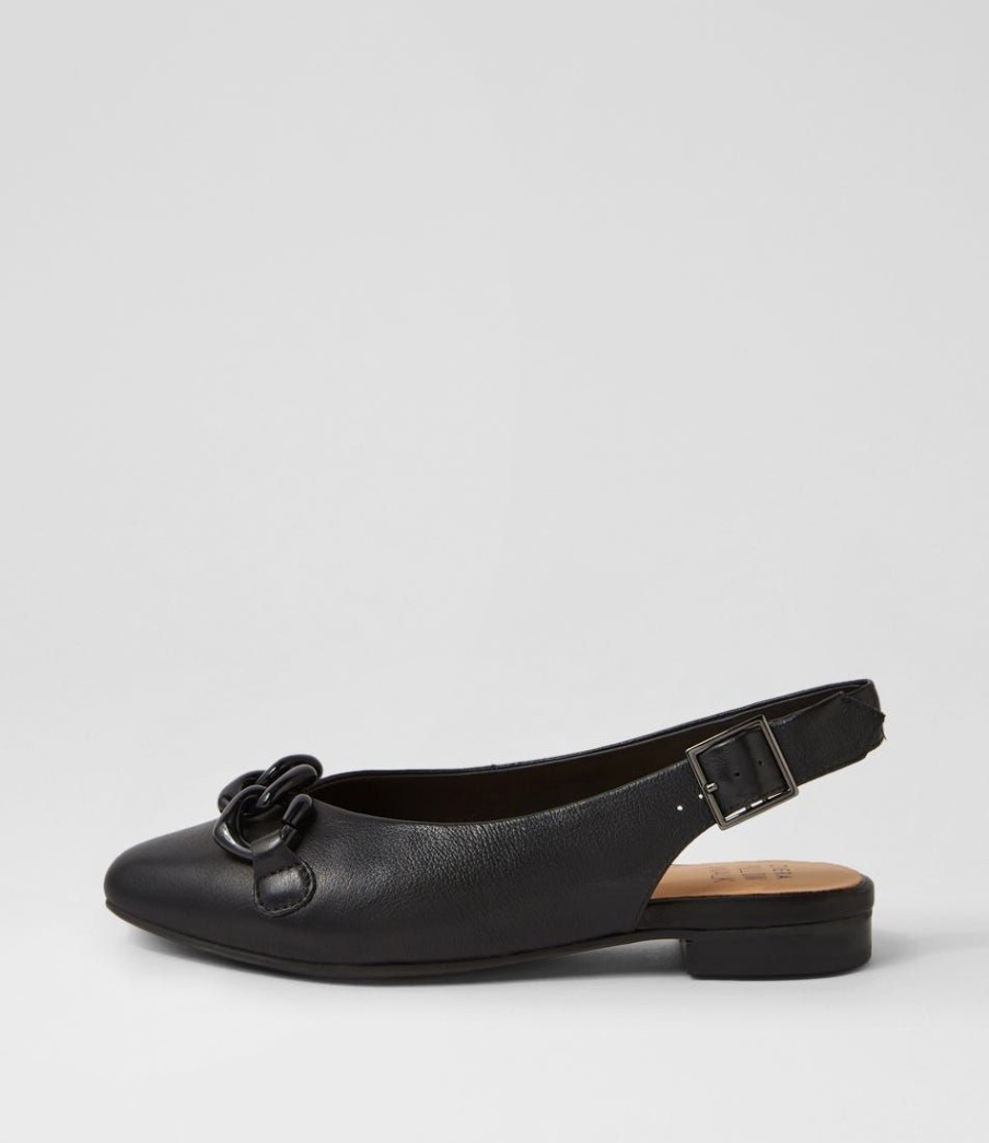 Shoes ZIERA | Lizbeths W Black Leather Flat Shoes