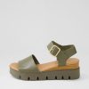 Shoes DJANGO & JULIETTE | Reesen Olive Leather Sandals