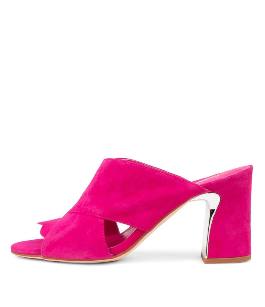 Shoes DJANGO & JULIETTE | Kadmos Fuchsia Suede Mules