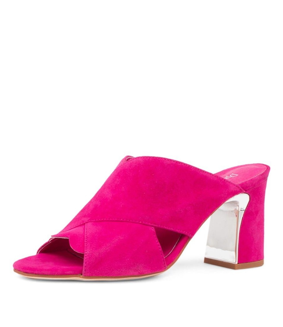 Shoes DJANGO & JULIETTE | Kadmos Fuchsia Suede Mules