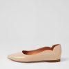 Shoes TOP END | Shaffer Latte Patent Leather Flat Shoes