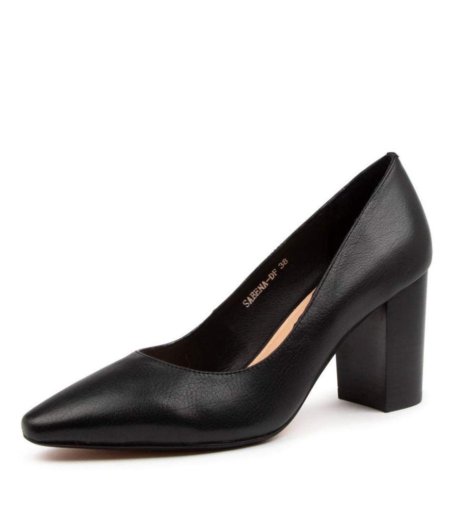 Shoes DIANA FERRARI | Sabena Blk-Blk Heel Lther