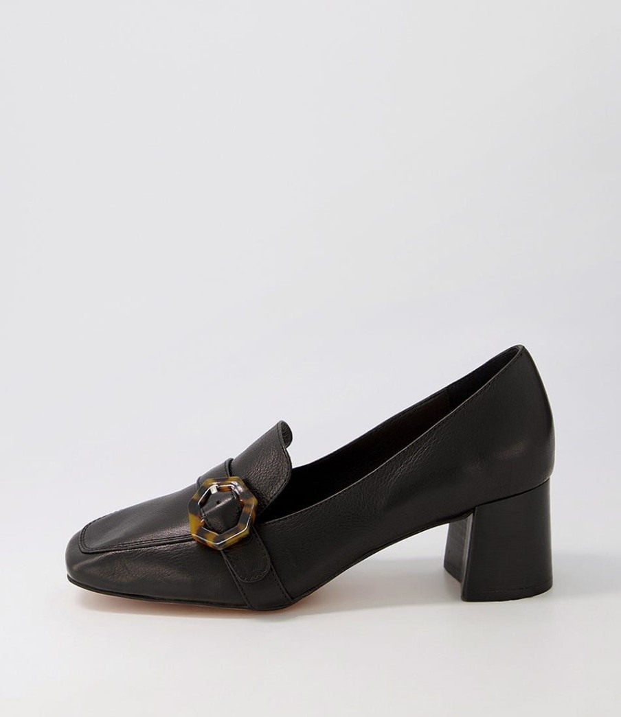 Shoes DIANA FERRARI | Cabernet Black Leather Heels