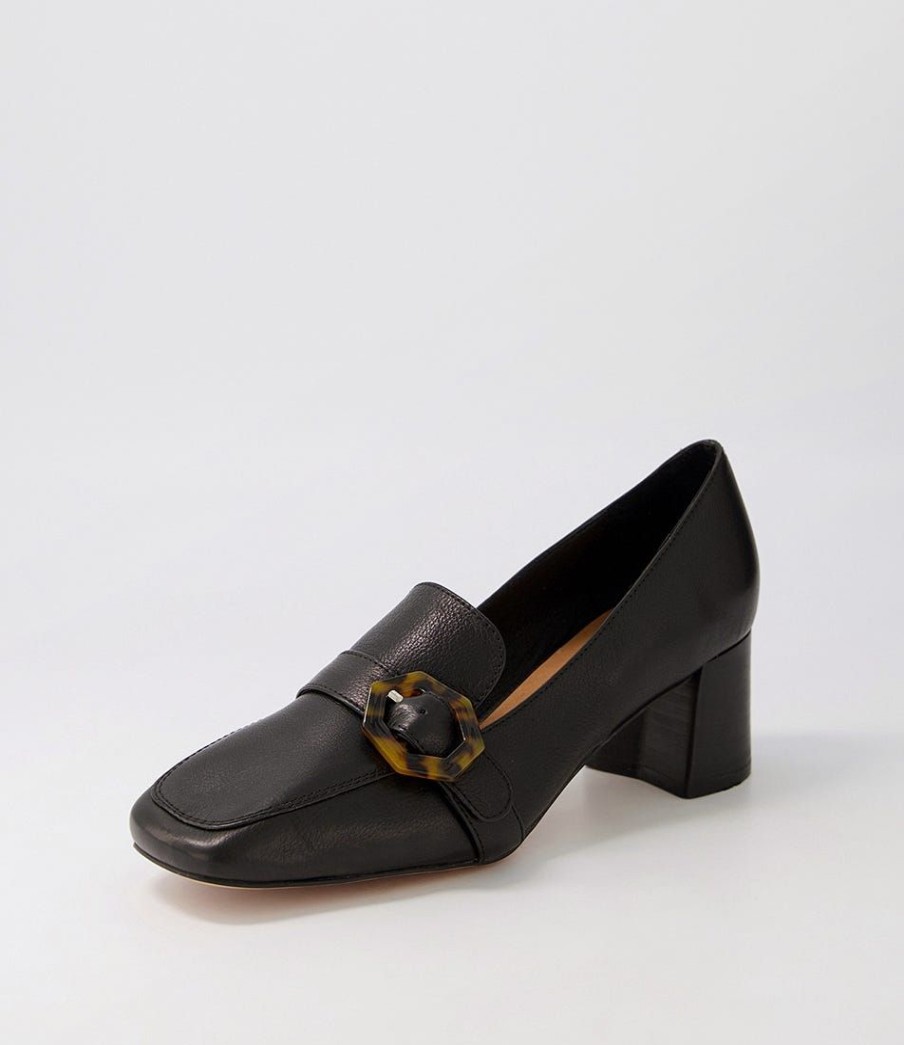 Shoes DIANA FERRARI | Cabernet Black Leather Heels