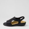 Shoes ZIERA | Balinto W Black Scratch Cut Leather Sandals