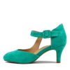 Shoes ZIERA | Timon Xw Emerald Suede Heels