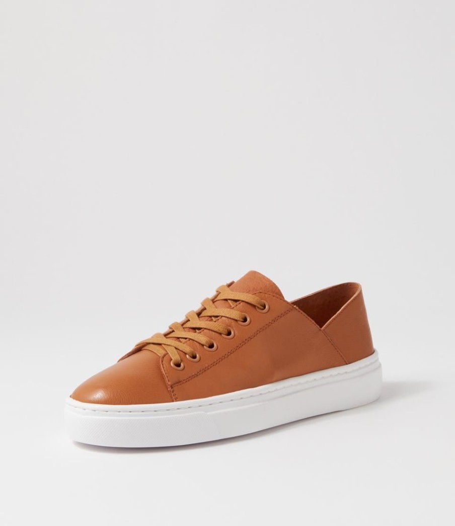 Shoes DIANA FERRARI | Oaks Dark Tan Leather Sneakers