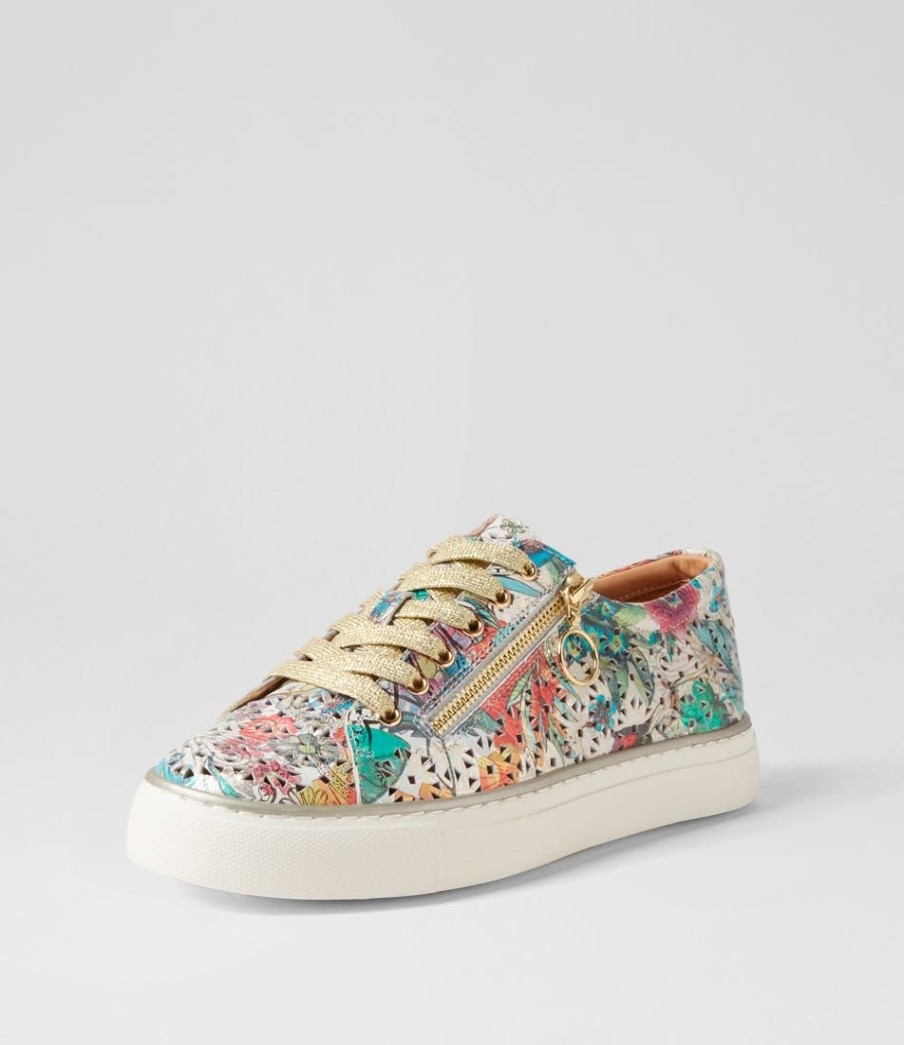 Shoes ZIERA | Pandoe Xf Spring Garden Leather Sneakers