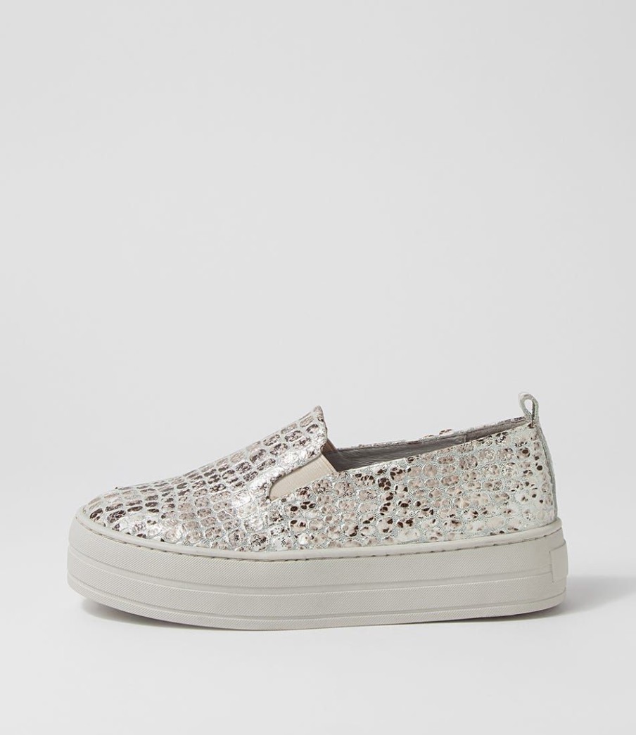 Shoes DJANGO & JULIETTE | Sina Misty Multi Croc Leather Sneakers