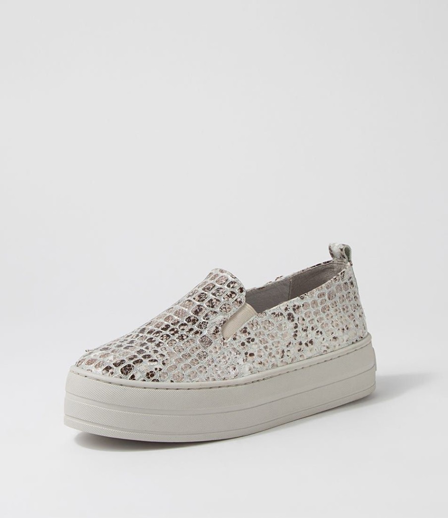 Shoes DJANGO & JULIETTE | Sina Misty Multi Croc Leather Sneakers