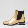 Shoes DJANGO & JULIETTE | Ford Lrg Old Gold Crackle Leather Ankle Boots