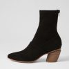 Shoes DJANGO & JULIETTE | Jaeda Black Stretch Microsuede Ankle Boots