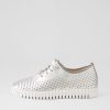 Shoes DJANGO & JULIETTE | Haide Silver White Leather Sneakers