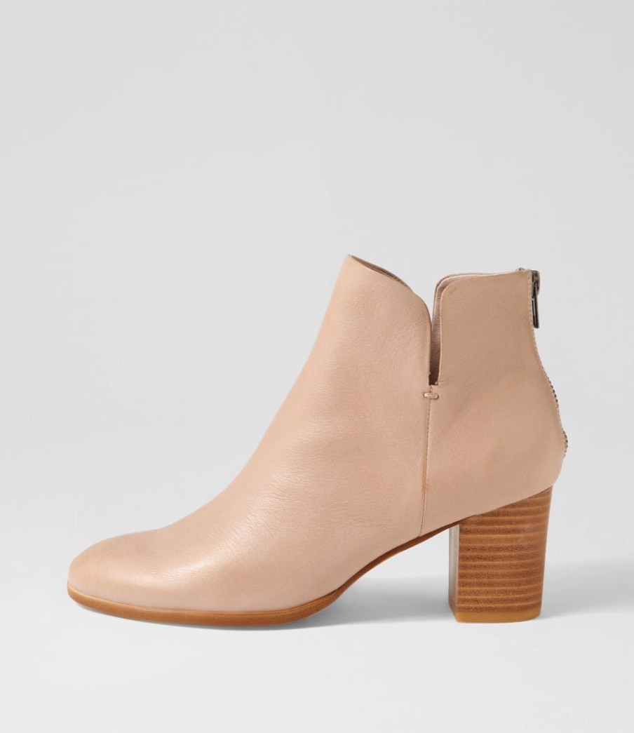 Shoes DJANGO & JULIETTE | Duriel Cafe Natural Heel Leather Ankle Boots