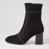 Shoes MOLLINI | Stallion Black Suede Ankle Boots