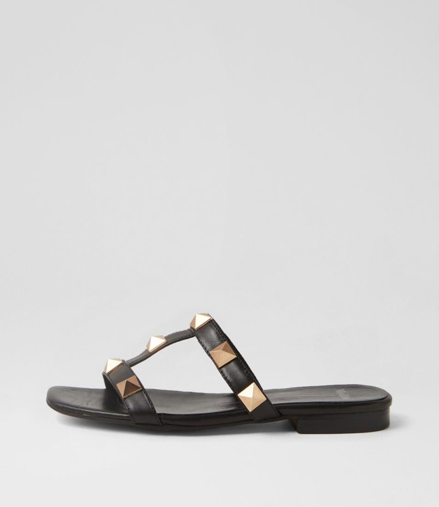 Shoes MOLLINI | Antina Black Leather Slides