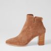 Shoes DJANGO & JULIETTE | Astron Light Choc Suede Ankle Boots