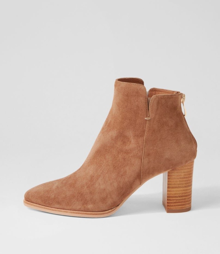 Shoes DJANGO & JULIETTE | Astron Light Choc Suede Ankle Boots