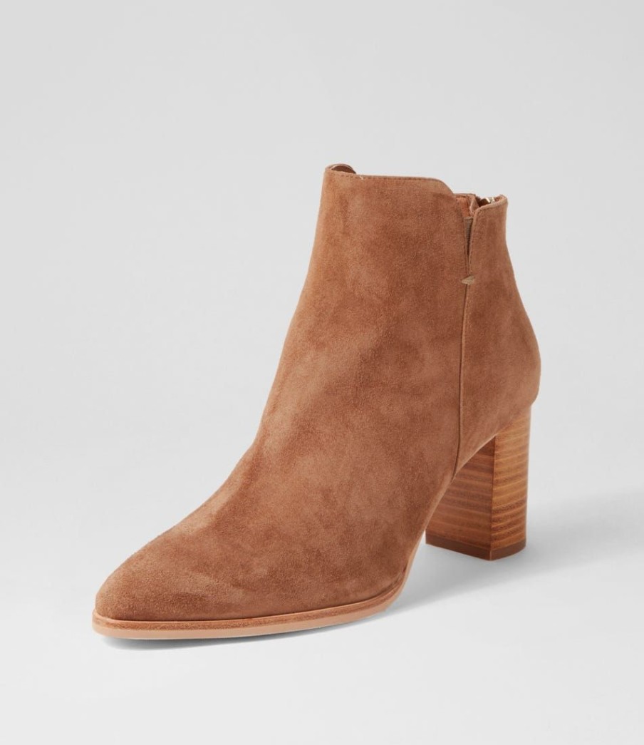 Shoes DJANGO & JULIETTE | Astron Light Choc Suede Ankle Boots