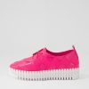 Shoes DJANGO & JULIETTE | Baxta Hot Pink White Leather Patent Sneakers